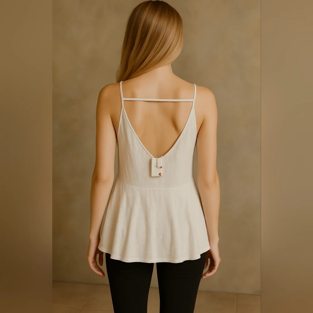 FREE People Burn out asymetrical tank top
